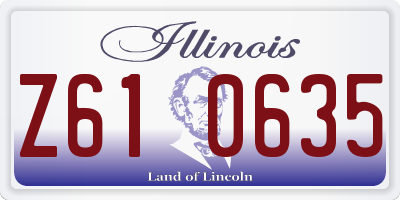 IL license plate Z610635