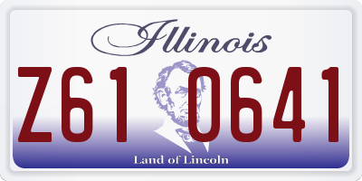 IL license plate Z610641