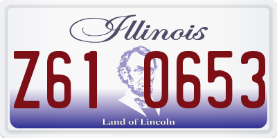 IL license plate Z610653