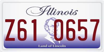 IL license plate Z610657