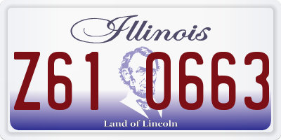 IL license plate Z610663