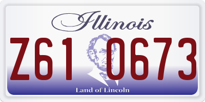 IL license plate Z610673