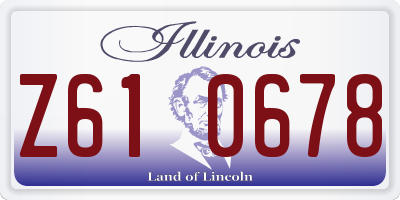 IL license plate Z610678
