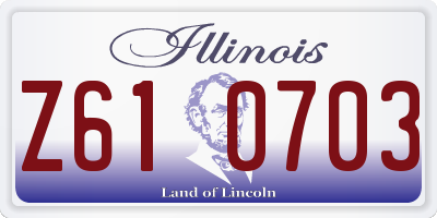 IL license plate Z610703