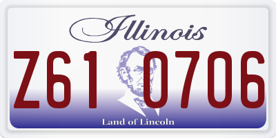 IL license plate Z610706