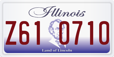 IL license plate Z610710