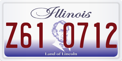 IL license plate Z610712