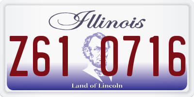 IL license plate Z610716