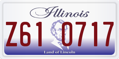IL license plate Z610717