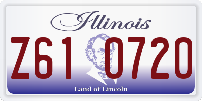 IL license plate Z610720