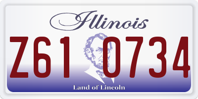 IL license plate Z610734