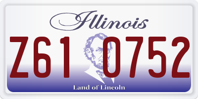IL license plate Z610752