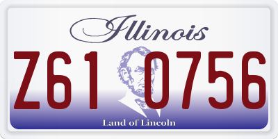 IL license plate Z610756