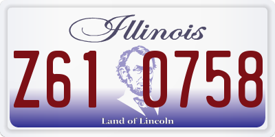 IL license plate Z610758