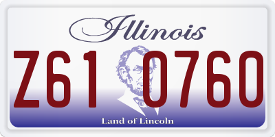 IL license plate Z610760