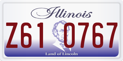 IL license plate Z610767