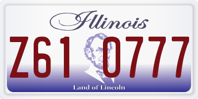 IL license plate Z610777