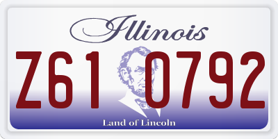 IL license plate Z610792