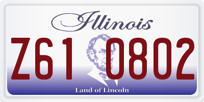 IL license plate Z610802