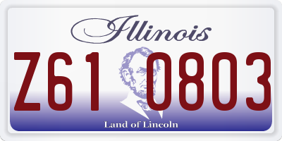IL license plate Z610803