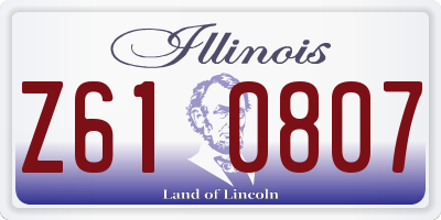 IL license plate Z610807