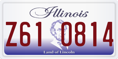 IL license plate Z610814