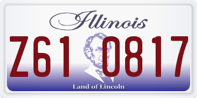 IL license plate Z610817
