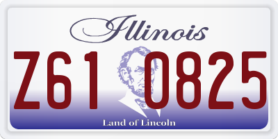 IL license plate Z610825