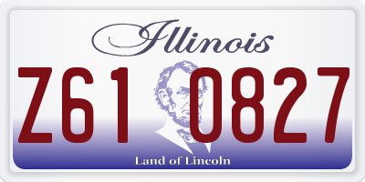 IL license plate Z610827