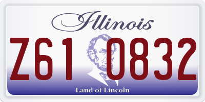 IL license plate Z610832