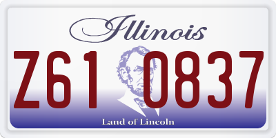 IL license plate Z610837