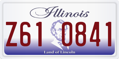 IL license plate Z610841
