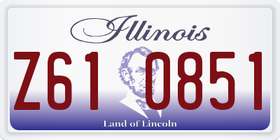 IL license plate Z610851