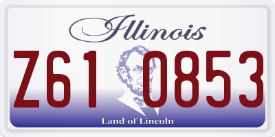 IL license plate Z610853