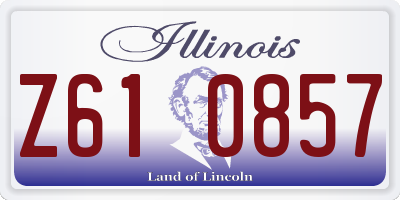 IL license plate Z610857