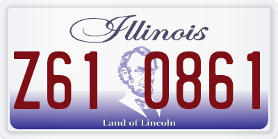 IL license plate Z610861