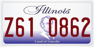IL license plate Z610862