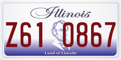 IL license plate Z610867