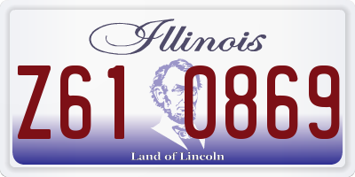 IL license plate Z610869