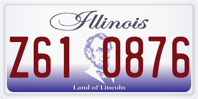 IL license plate Z610876