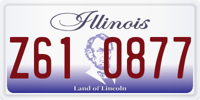 IL license plate Z610877