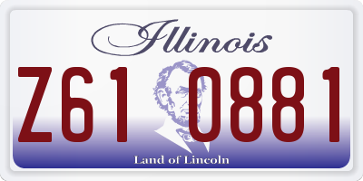 IL license plate Z610881