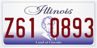 IL license plate Z610893