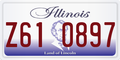 IL license plate Z610897