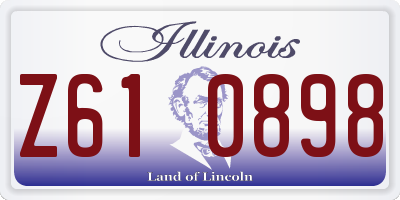 IL license plate Z610898