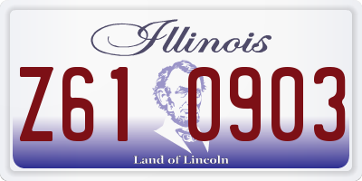 IL license plate Z610903
