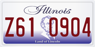 IL license plate Z610904