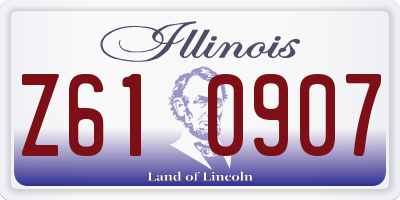 IL license plate Z610907