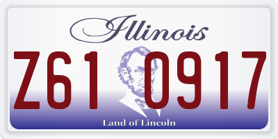 IL license plate Z610917