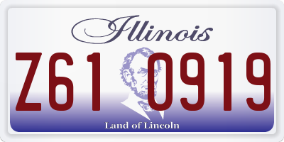 IL license plate Z610919